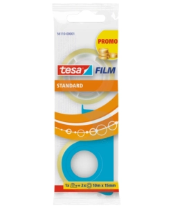 Film invisible transparent tape, 10m:19mm + 1 disposable dispenser